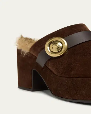 Moncler Amalia Shearling-Lined Suede Mules | Thumbnail 10 Moncler Amalia Shearling-Lined Suede Mules | Thumbnail 10