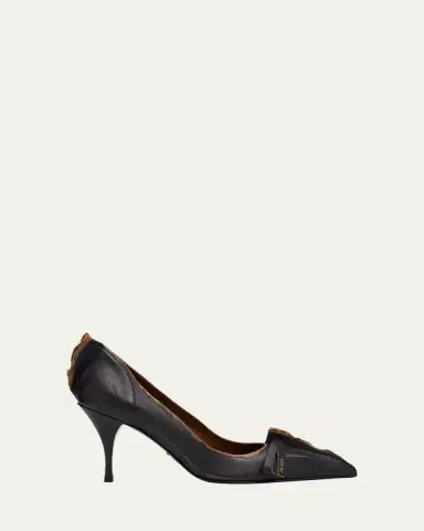 Prada Leather Bow Pumps | Thumbnail 5