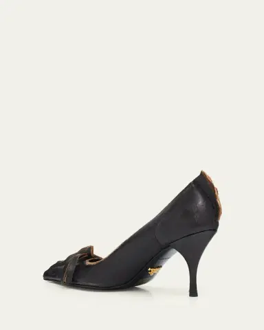 Prada Leather Bow Pumps | Thumbnail 6