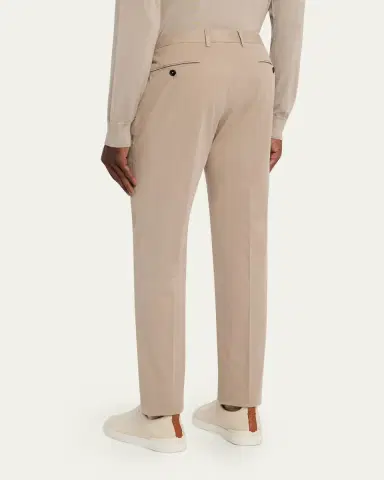 Zegna Men's Slim Flat-Front Pants | Thumbnail 3