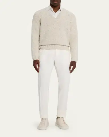 Zegna Men's Slim Flat-Front Pants | Thumbnail 2
