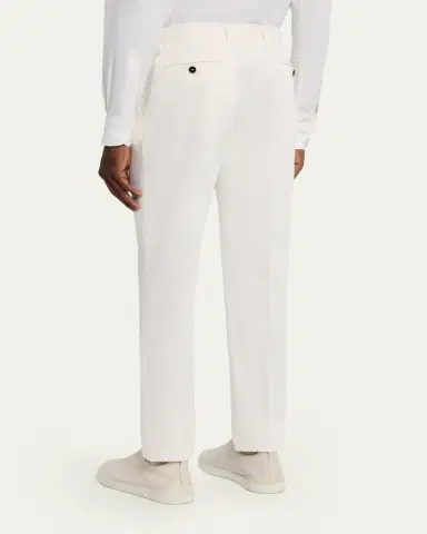 Zegna Men's Slim Flat-Front Pants | Thumbnail 3