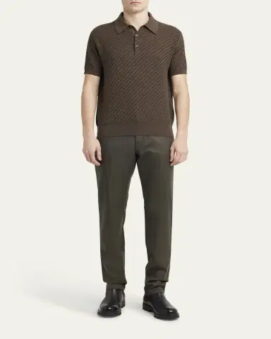 Brioni Men's Slim Twill Five-Pocket Pants | Thumbnail 2