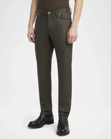 Brioni Men's Slim Twill Five-Pocket Pants | Thumbnail 8