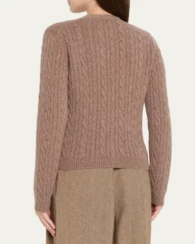 Loro Piana Baby Cashmere Cable Knit Cardigan | Thumbnail 3 Loro Piana Baby Cashmere Cable Knit Cardigan | Thumbnail 3