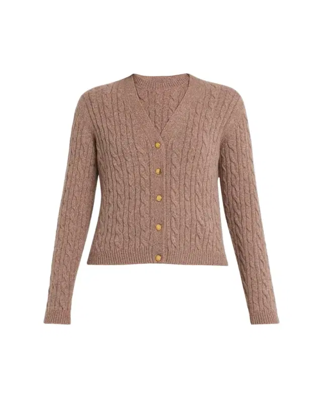 Loro Piana Baby Cashmere Cable Knit Cardigan