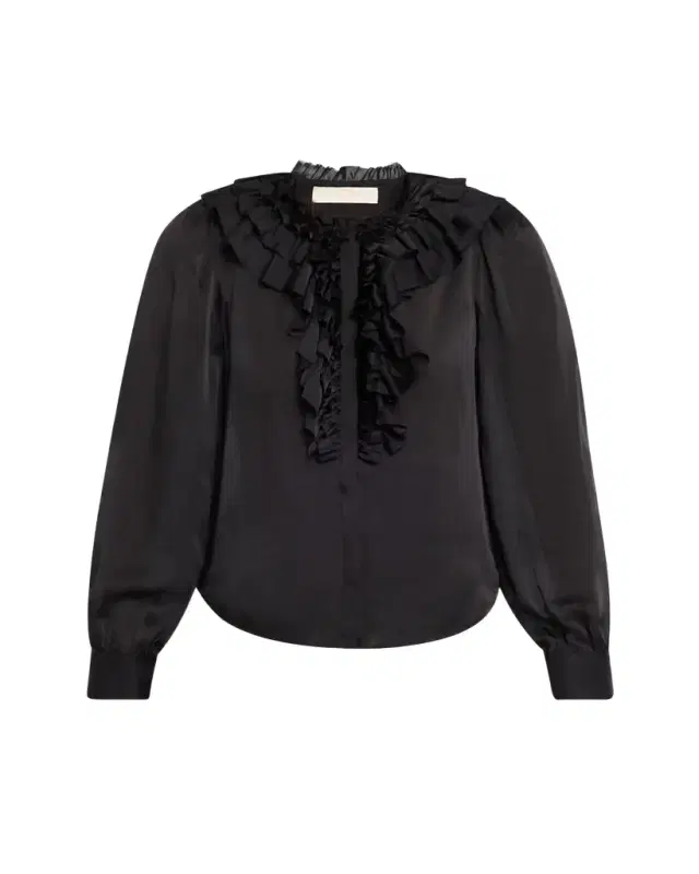 Rouen Ruffled Silk Blouse