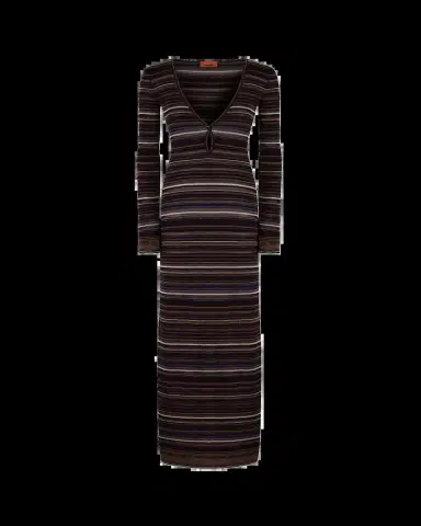 Missoni Metallic Striped Long-Sleeve Maxi Dress | Thumbnail 2