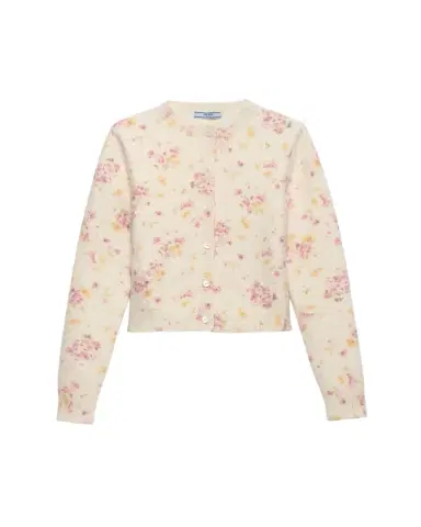 Prada Floral Crewneck Cardigan | Thumbnail 1