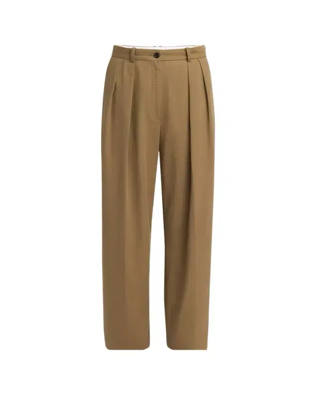 THE ROW Igor Double-Pleated Wide-Leg Pants