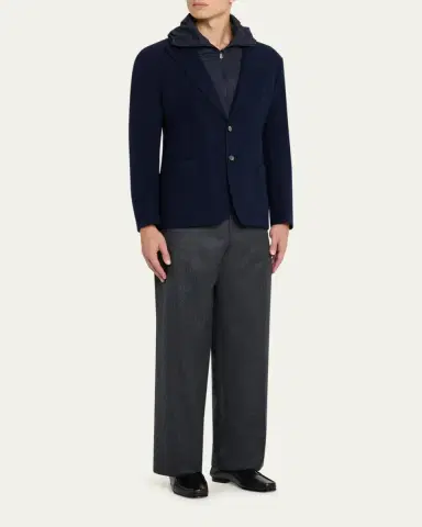 Sease Men's Hybrid Hooded Single-Breasted Blazer | Thumbnail 2