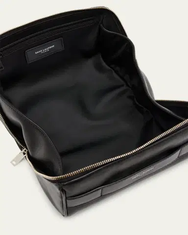 Saint Laurent Men's Small Cube Trousse Leather Toiletry Case | Thumbnail 6 Saint Laurent Men's Small Cube Trousse Leather Toiletry Case | Thumbnail 6