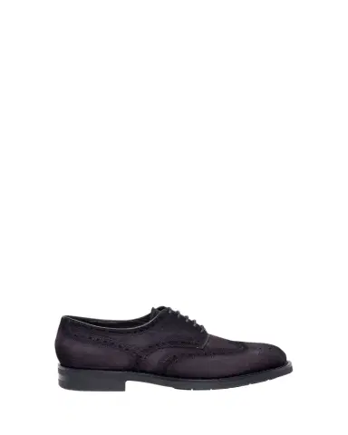 Santoni Men's Emil Suede Brogue Wingtip Derby Shoes | Thumbnail 1 Santoni Men's Emil Suede Brogue Wingtip Derby Shoes | Thumbnail 1