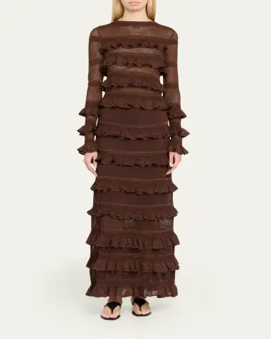 Zimmermann Long-Sleeve Lace Frill Top | Thumbnail 2