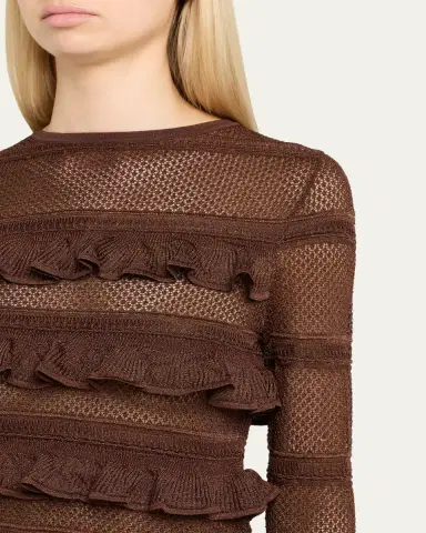 Zimmermann Long-Sleeve Lace Frill Top | Thumbnail 5