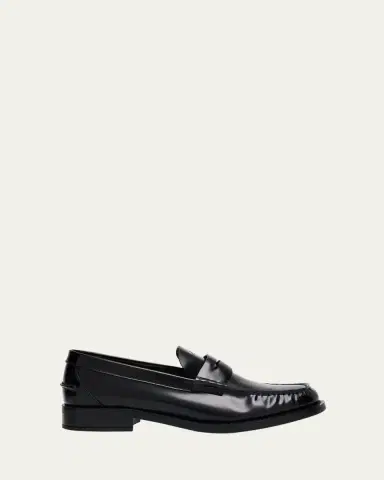 Prada Leather Ruched Penny Loafers | Thumbnail 4