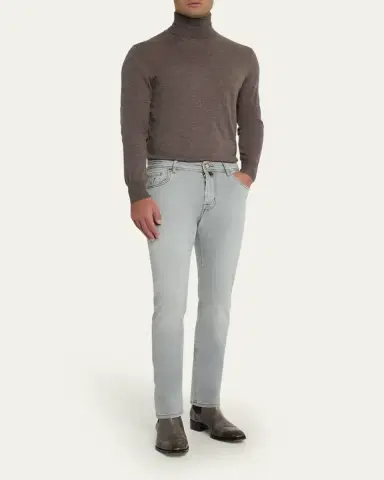 Jacob Cohen Men's Bard Grey Denim Slim-Fit Jeans | Thumbnail 2 Jacob Cohen Men's Bard Grey Denim Slim-Fit Jeans | Thumbnail 2
