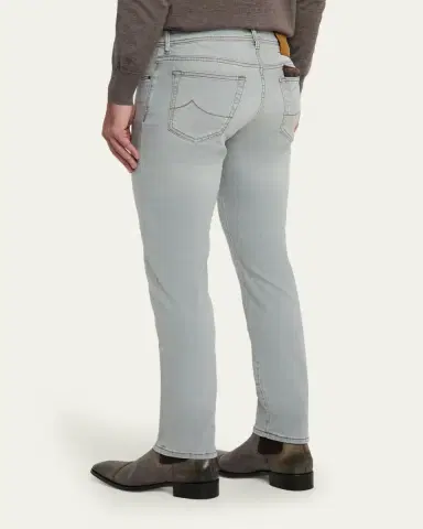 Jacob Cohen Men's Bard Grey Denim Slim-Fit Jeans | Thumbnail 3 Jacob Cohen Men's Bard Grey Denim Slim-Fit Jeans | Thumbnail 3