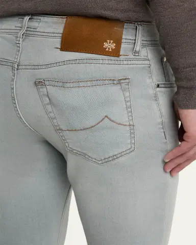 Jacob Cohen Men's Bard Grey Denim Slim-Fit Jeans | Thumbnail 5 Jacob Cohen Men's Bard Grey Denim Slim-Fit Jeans | Thumbnail 5