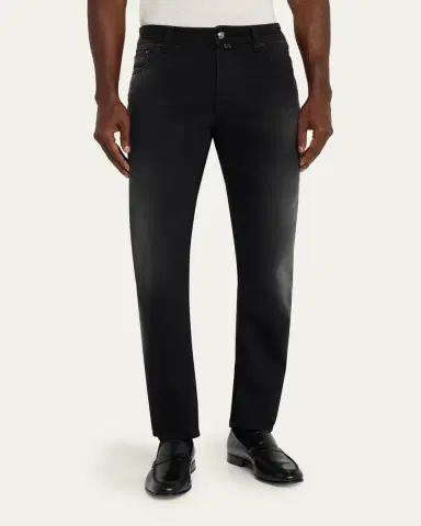 Jacob Cohen Men's Bard Black Denim Slim Fit Jeans | Thumbnail 4 Jacob Cohen Men's Bard Black Denim Slim Fit Jeans | Thumbnail 4