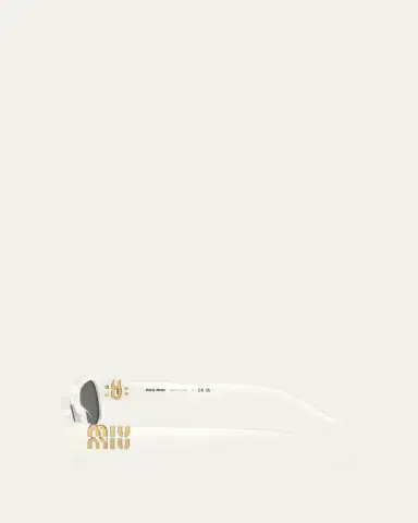 Miu Miu Logo Acetate Rectangular Sunglasses | Thumbnail 3 Miu Miu Logo Acetate Rectangular Sunglasses | Thumbnail 3