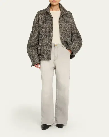 DARKPARK Lee Oversized Herringbone Bomber Jacket | Thumbnail 2 DARKPARK Lee Oversized Herringbone Bomber Jacket | Thumbnail 2