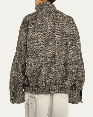 DARKPARK Lee Oversized Herringbone Bomber Jacket | Thumbnail 3 DARKPARK Lee Oversized Herringbone Bomber Jacket | Thumbnail 3