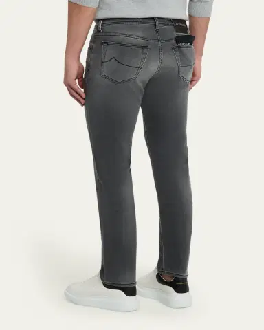 Jacob Cohen Men's Bard Slim-Fit Washed Black Denim Jeans | Thumbnail 3 Jacob Cohen Men's Bard Slim-Fit Washed Black Denim Jeans | Thumbnail 3