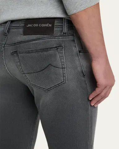 Jacob Cohen Men's Bard Slim-Fit Washed Black Denim Jeans | Thumbnail 5 Jacob Cohen Men's Bard Slim-Fit Washed Black Denim Jeans | Thumbnail 5