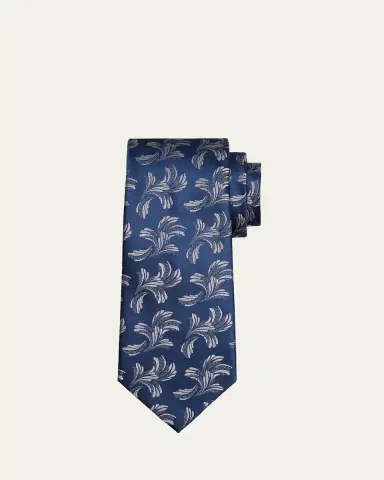 Charvet Men's Abstract Paisley Silk Tie | Thumbnail 4
