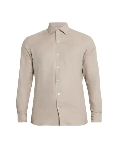 ZEGNA Men's Melange Cashmere and Cotton Modern-Fit Sport Shirt | Thumbnail 1
