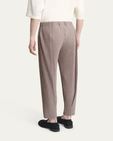 Homme Plissé Issey Miyake Men's Gray Tailored Single Pleat Pants | Thumbnail 3