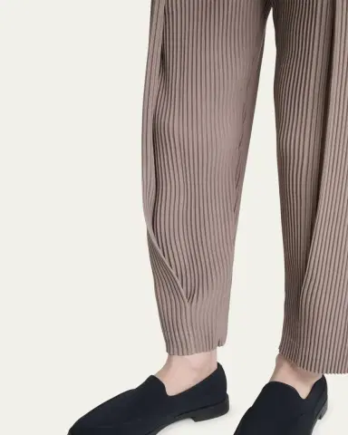 Homme Plissé Issey Miyake Men's Gray Tailored Single Pleat Pants | Thumbnail 5