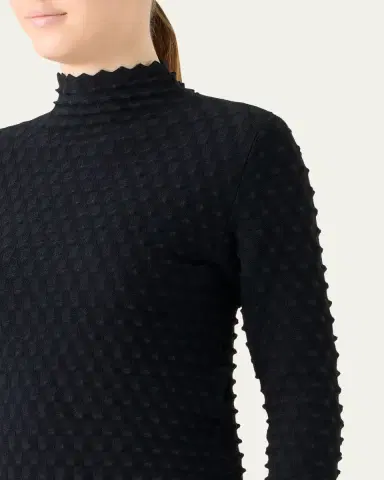 Akris punto Popcorn Knit Mock-Neck Sweater | Thumbnail 5