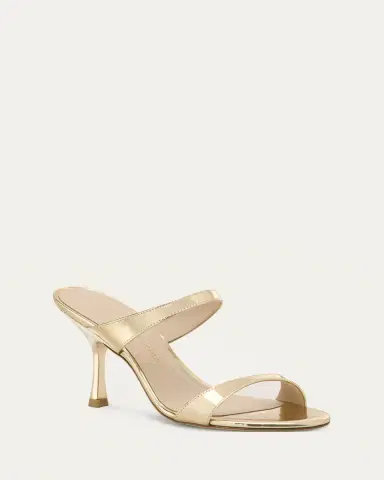 Stuart Weitzman Nudist Metallic Leather Slide Sandals | Thumbnail 2 Stuart Weitzman Nudist Metallic Leather Slide Sandals | Thumbnail 2