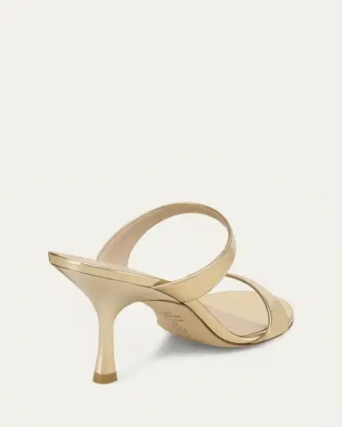 Stuart Weitzman Nudist Metallic Leather Slide Sandals | Thumbnail 3 Stuart Weitzman Nudist Metallic Leather Slide Sandals | Thumbnail 3