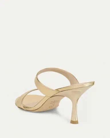 Stuart Weitzman Nudist Metallic Leather Slide Sandals | Thumbnail 4 Stuart Weitzman Nudist Metallic Leather Slide Sandals | Thumbnail 4