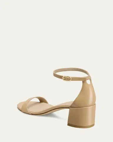Stuart Weitzman Nudist Patent Ankle-Wrap Low Sandals | Thumbnail 2 Stuart Weitzman Nudist Patent Ankle-Wrap Low Sandals | Thumbnail 2