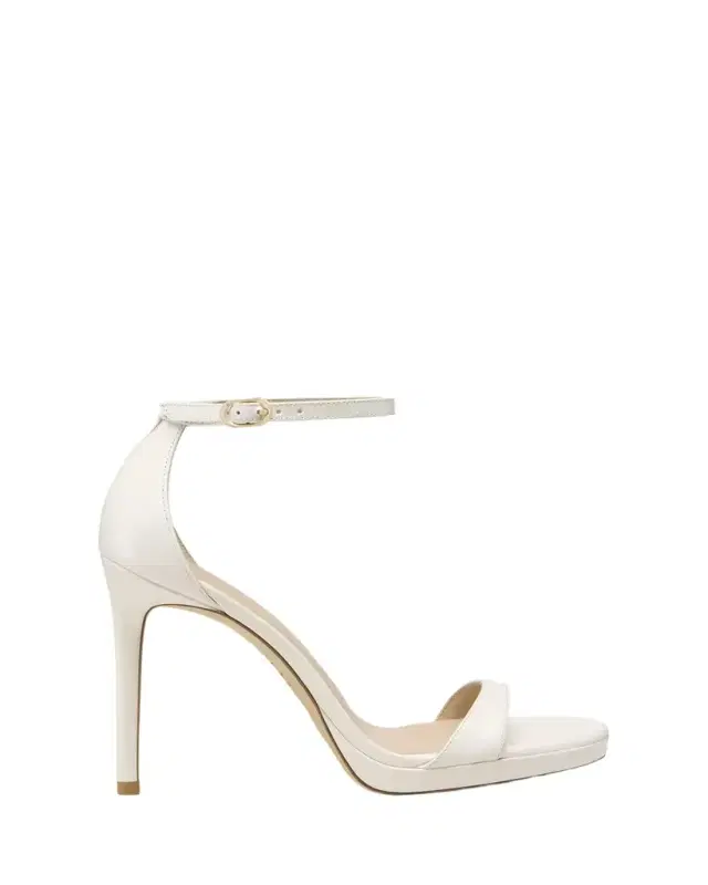 Stuart Weitzman Nudist Patent Ankle-Strap Platform Sandals