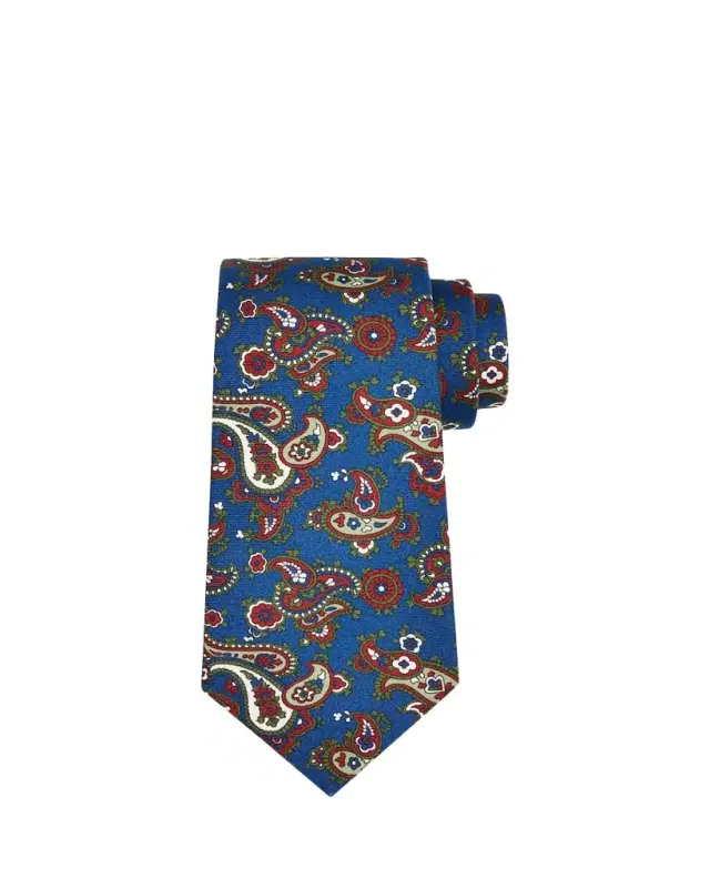 Men's Maxi-Paisley Silk 7-Fold Tie
