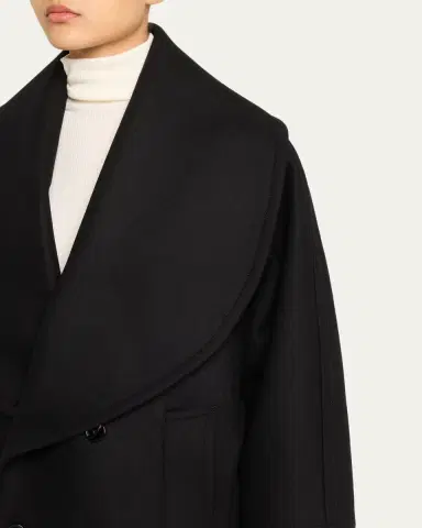 Bottega Veneta Oversized Collar Double-Breasted Wool-Blend Coat | Thumbnail 5 Bottega Veneta Oversized Collar Double-Breasted Wool-Blend Coat | Thumbnail 5