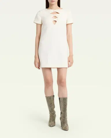 Valentino Garavani Bow Cutout Short-Sleeve Mini Dress | Thumbnail 2 Valentino Garavani Bow Cutout Short-Sleeve Mini Dress | Thumbnail 2