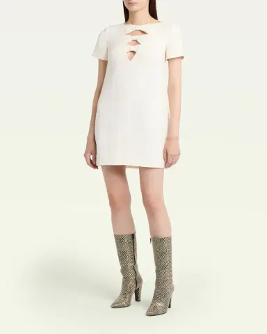 Valentino Garavani Bow Cutout Short-Sleeve Mini Dress | Thumbnail 4 Valentino Garavani Bow Cutout Short-Sleeve Mini Dress | Thumbnail 4