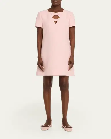 Valentino Garavani Bow Cutout Short-Sleeve Mini Dress | Thumbnail 6 Valentino Garavani Bow Cutout Short-Sleeve Mini Dress | Thumbnail 6