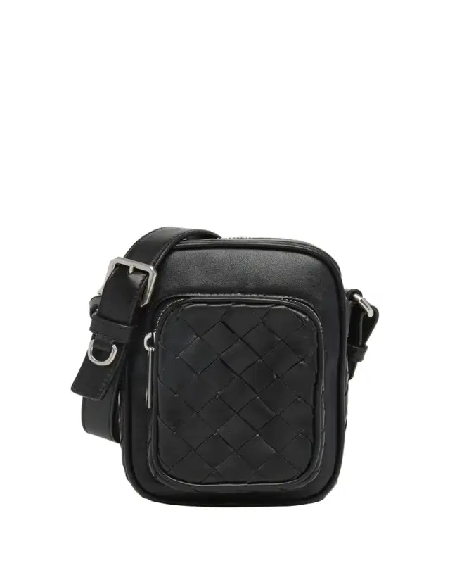 Bottega Veneta Men's Intrecciato Leather Vertical Crossbody Bag