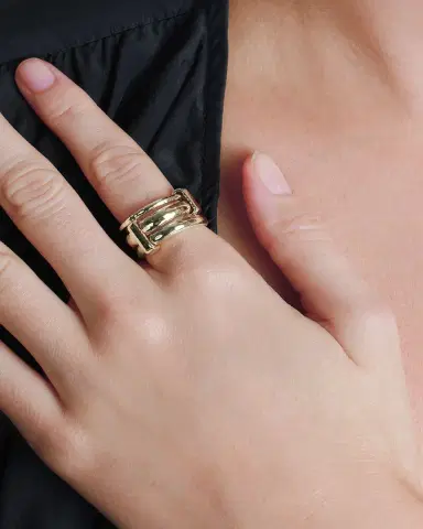 Anabel Aram Jewelry Farrier Triple Connected Ring | Thumbnail 2