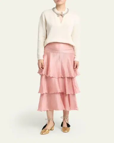 Valentino Garavani Embroidered Bow Crewneck Sweater | Thumbnail 2 Valentino Garavani Embroidered Bow Crewneck Sweater | Thumbnail 2