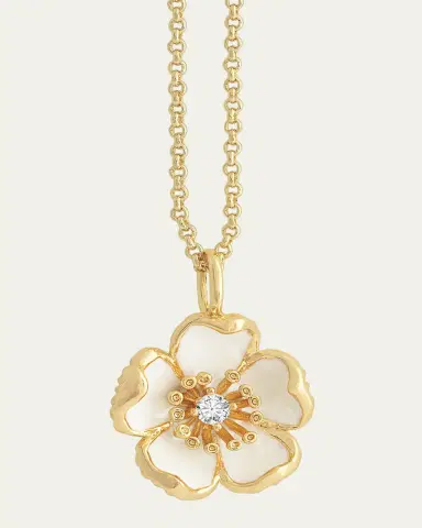 Anabel Aram Jewelry Wildflowers Enameled Pendant Necklace | Thumbnail 3