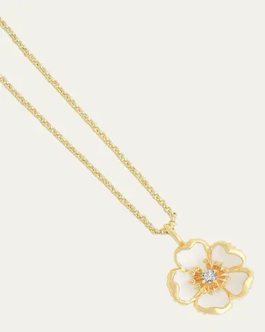 Anabel Aram Jewelry Wildflowers Enameled Pendant Necklace | Thumbnail 4