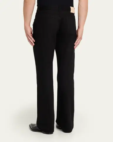 Alexander McQueen Men's Black Denim Slim Crystal-Trim Jeans | Thumbnail 3